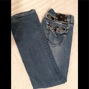 Miss Me Jeans Bootcut Jeans with Lace/Bling💞